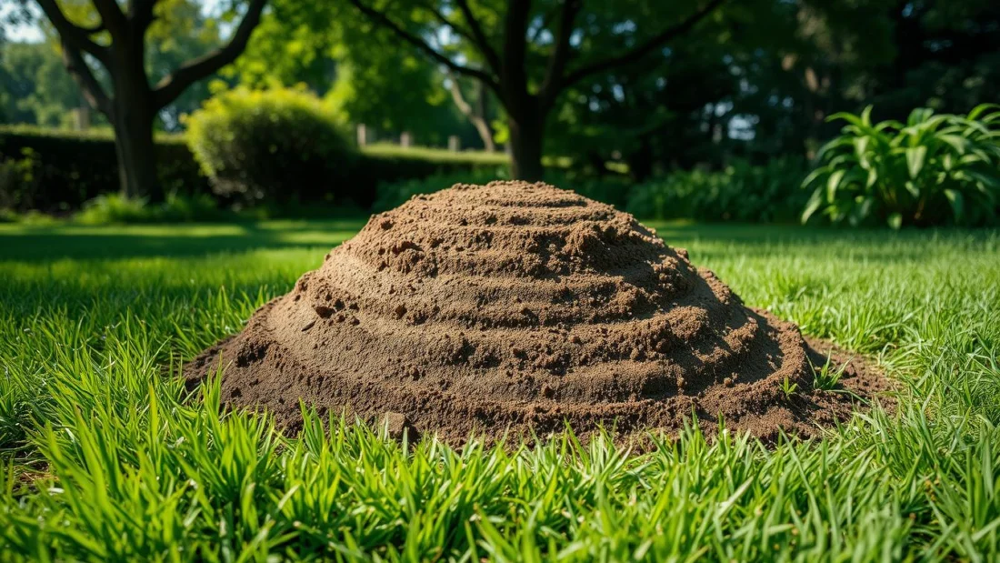 Maulwurf im Garten Hügel