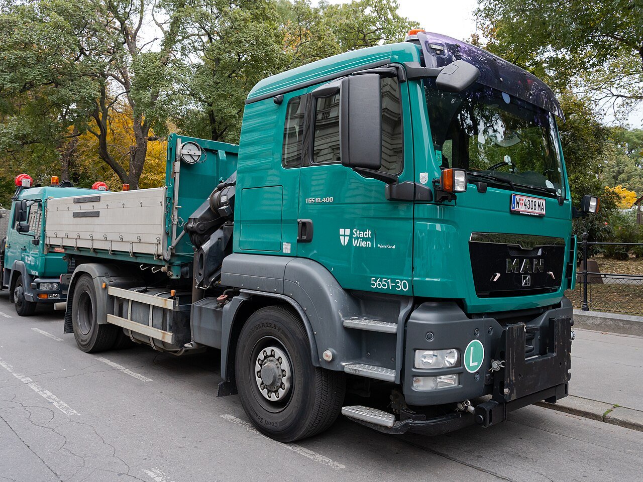 Wien-Kanal-Service-Fahrzeug – zuständig für den öffentlichen Kanalabschnitt bis zur Grundstücksgrenze